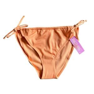 NWT! Juniors' Ninety-Nine° Tunnel Side-Tie Orange Bikini Bottoms Size X-Large